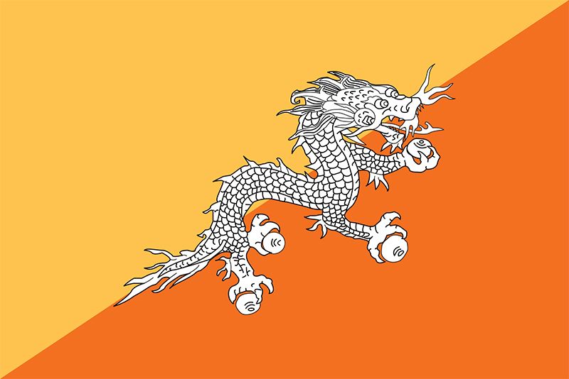 gestojogo.com - Flag of Bhutan